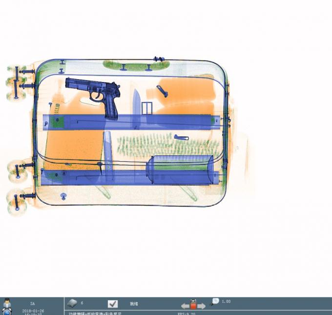 컨베이어 최대 부하를 가진 롤러 벨트 쟁반 감시자 엑스레이 짐 스캐너 170 Kg 1